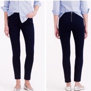 J. Crew navy blue ponte Pixie snap front skinny pants